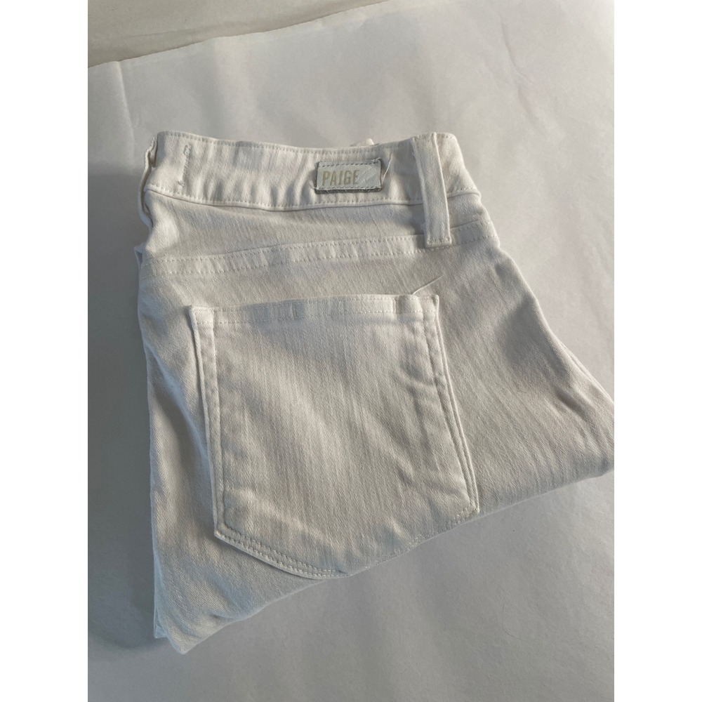 Paige Verdugo Ankle Skinny Jeans White Denim Size 27
